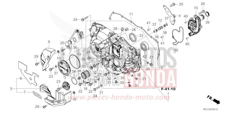 KURBELGEHAEUSEABDECKUNG (CRF1100D/D2/D4/DL/DL2/DL4) von Africa Twin DCT MAT BALLISTIC BLACK METALLIC (NHA86) von 2022